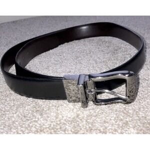 Perry Ellis‎ Men's Black/Brown Leather Belt Size 32/80